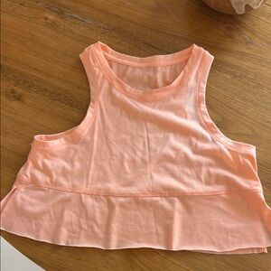 Peach Sleeveless Crop Top